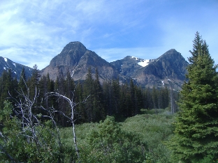 Mountains from Pitamakan Pass Trail
